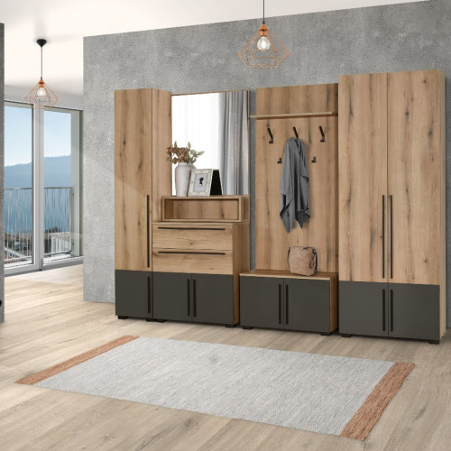 LEONIDAS Hallway Coat Hanger with Cupboard 